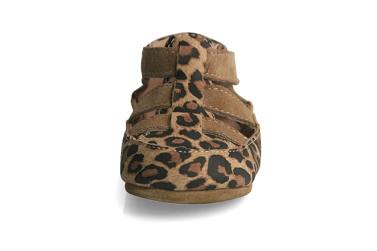 Obex Helis Kinder Breite Hausschuhe - Leopardenmuster